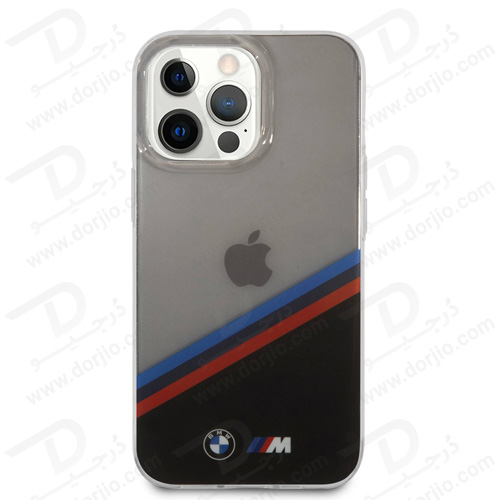 گارد محافظ iPhone 13 Pro Max طرح BMW مدل Tricolor Stripe Diagonal Black Lower Part