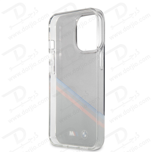 گارد محافظ iPhone 13 Pro Max طرح BMW مدل Tricolor Stripe Diagonal Black Lower Part
