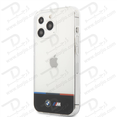 گارد محافظ iPhone 13 Pro Max طرح BMW مدل M Collection Horizontal Tricolor Lines & Black Stripe