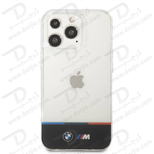 گارد محافظ iPhone 13 Pro Max طرح BMW مدل M Collection Horizontal Tricolor Lines & Black Stripe