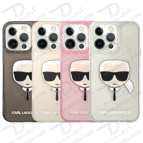 گارد ژله ای اکلیلی iPhone 13 Pro طرح Karl Lagerfeld مدل Karl Head