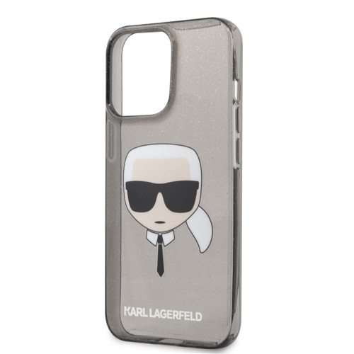 گارد ژله ای اکلیلی iPhone 13 Pro طرح Karl Lagerfeld مدل Karl Head