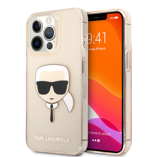 گارد ژله ای اکلیلی iPhone 13 Pro طرح Karl Lagerfeld مدل Karl Head