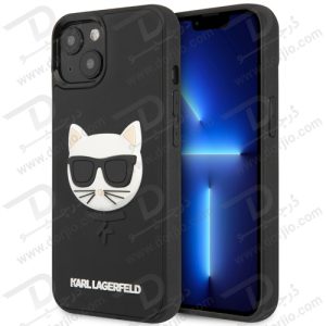 گارد 3D Rubber آیفون 13 طرح Karl Lagerfeld مدل Choupette Head
