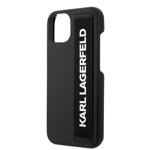 گارد PU چرمی بند دار iPhone 13 طرح Karl Lagerfeld مدل With Elastic Band Strap
