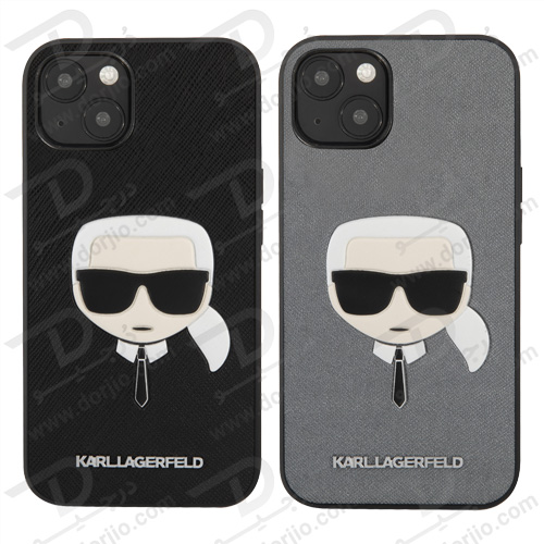 گارد PU Saffiano آیفون 13 طرح Karl Lagerfeld مدل With Embossed Karl's Head