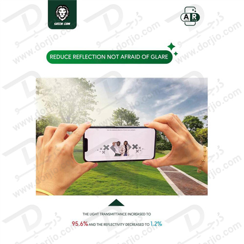 گلس محافظ شفاف iPhone 13 مدل Green Anti-Reflective Transparent Glass