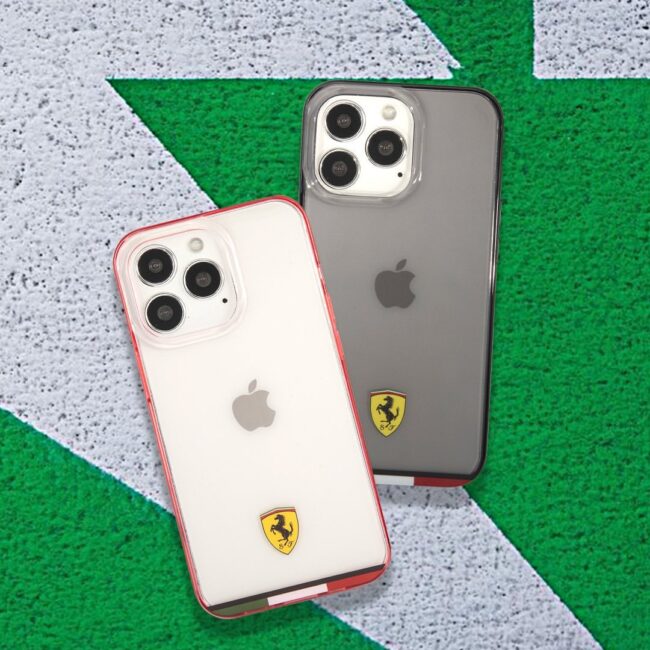 قاب محافظ iPhone 13 Pro Max طرح Ferrari مدل Italia Stripe Print Logo