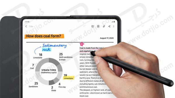 فلیپ کاور هوشمند به همراه قلم و شارژر اصلی برای سامسونگ Galaxy Z Fold3