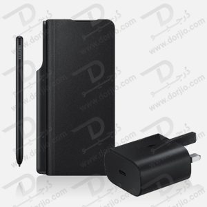فلیپ کاور هوشمند به همراه قلم و شارژر اصلی برای سامسونگ Galaxy Z Fold3