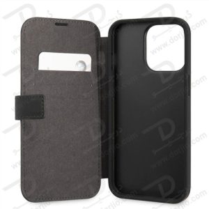 فلیپ کاور چرمی iPhone 13 مارک BMW مدل Hot Stamp And Metal Logo
