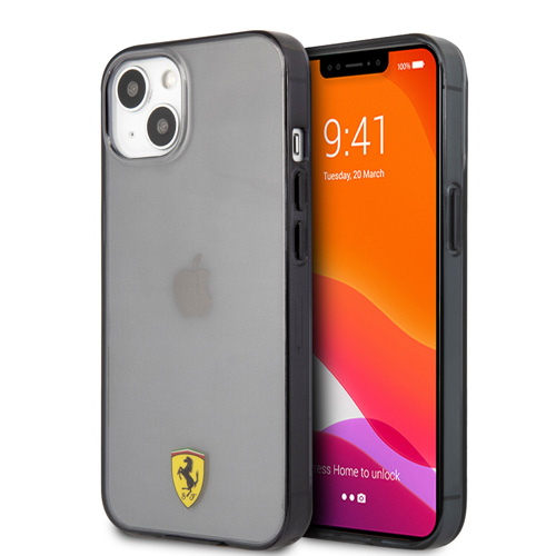 قاب محافظ دودی iPhone 13 Mini طرح Ferrari مدل Black Shadow Print Logo قاب محافظ دودی iPhone 13 Mini طرح Ferrari مدل Black Shadow Print Logo