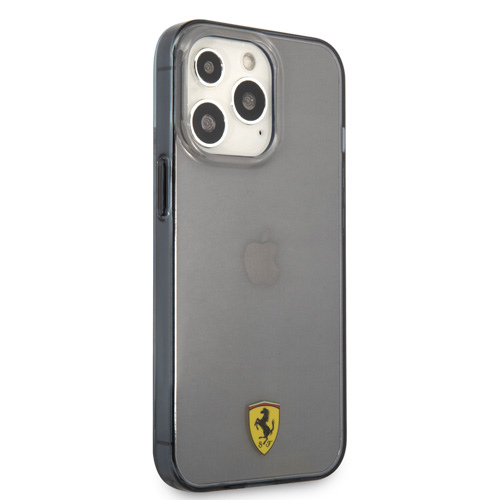 قاب محافظ دودی iPhone 13 Pro Max طرح Ferrari مدل Black Shadow Print Logo