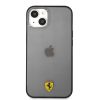 قاب محافظ دودی iPhone 13 طرح Ferrari مدل Black Shadow Print Logo