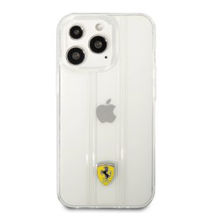 قاب محافظ شفاف iPhone 13 Pro Max طرح Ferrari مدل 3D Line Contrasted