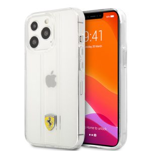 قاب محافظ شفاف iPhone 13 Pro طرح Ferrari مدل 3D Line Contrasted