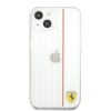 قاب محافظ شفاف iPhone 13 طرح Ferrari مدل 3D Contrasted Red Lines