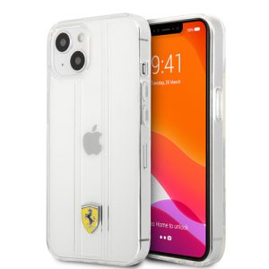 قاب محافظ شفاف iPhone 13 طرح Ferrari مدل 3D Line Contrasted
