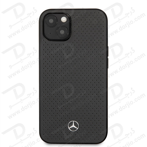قاب چرمی iPhone 13 طرح Mercedes Benz مدل Perforated Metal Star Logo