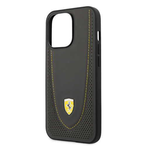 قاب چرمی ضد ضربه iPhone 13 Pro طرح Ferrari مدل Curved Line Stitched And Perforated قاب چرمی ضد ضربه iPhone 13 Pro طرح Ferrari مدل Curved Line Stitched And Perforated