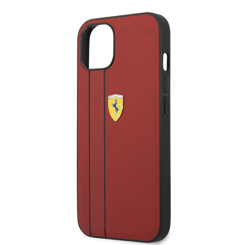 قاب چرمی ضد ضربه iPhone 13 طرح Ferrari مدل Debossed Stripes