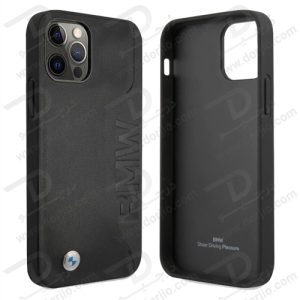 قاب چرمی ضد ضربه جا کارتی iPhone 13 مارک BMW مدل Debossed Wordmark On Tone Stitchings