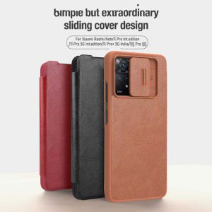 کیف چرمی نیلکین شیائومی Qin Pro Leather Case Redmi Note 11 Pro 4G-5G