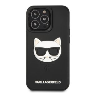 گارد 3D Rubber آیفون 13 پرو مکس طرح Karl Lagerfeld مدل Choupette Head