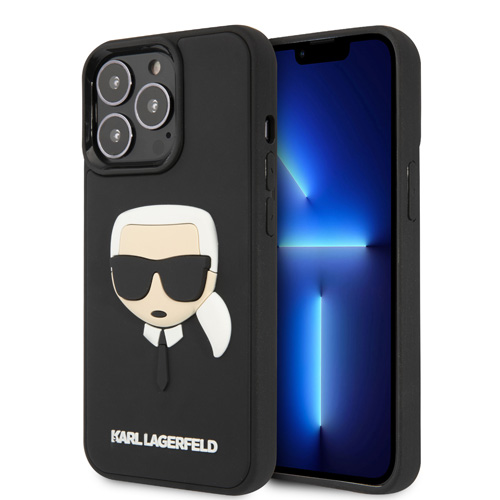 گارد 3D Rubber آیفون 13 پرو طرح Karl Lagerfeld مدل Karl Head