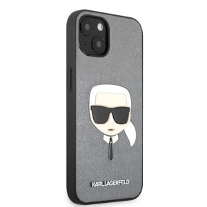 گارد PU Saffiano آیفون 13 طرح Karl Lagerfeld مدل With Embossed Karl's Head
