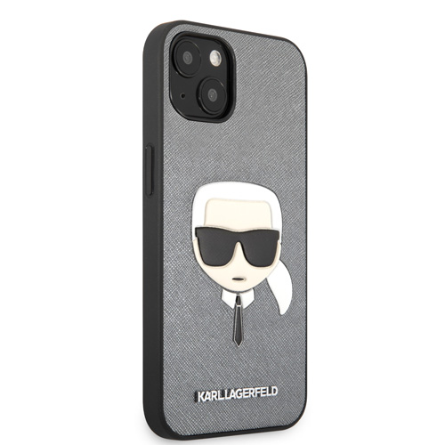 گارد PU Saffiano آیفون 13 طرح Karl Lagerfeld مدل With Embossed Karl's Head