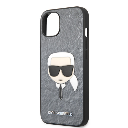 گارد PU Saffiano آیفون 13 طرح Karl Lagerfeld مدل With Embossed Karl's Head