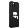 گارد PU چرمی iPhone 13 طرح Karl Lagerfeld مدل Karl Head Metal Logo