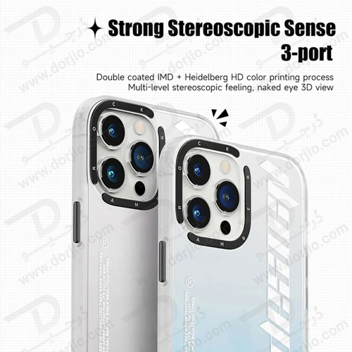 گارد اصلی ROCK آیفون 13 پرو مکس مدل Clear Blue