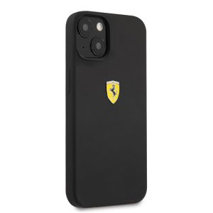 گارد سیلیکونی iPhone 13 Mini طرح Ferrari مدل Metal Logo