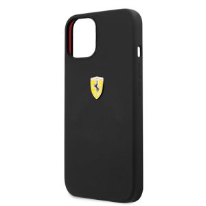 گارد سیلیکونی iPhone 13 Mini طرح Ferrari مدل Metal Logo