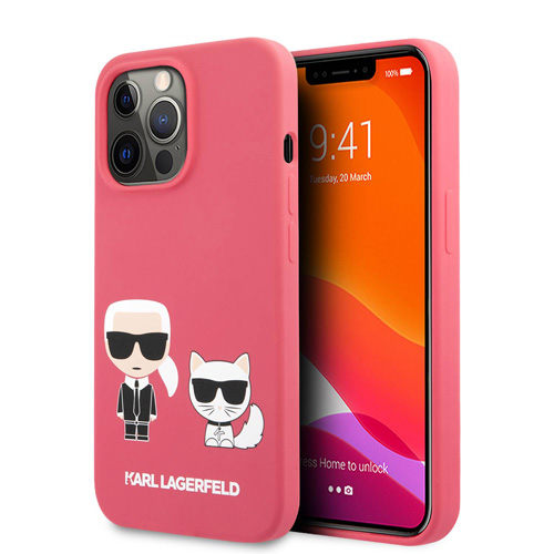 گارد سیلیکونی iPhone 13 Pro Max طرح Karl Lagerfeld مدل Karl And Choupette