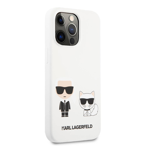 گارد سیلیکونی iPhone 13 Pro Max طرح Karl Lagerfeld مدل Karl And Choupette