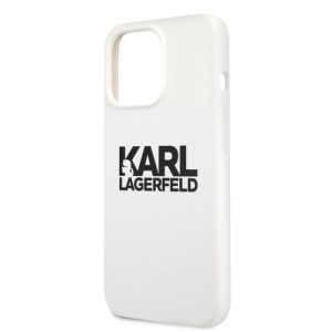 گارد سیلیکونی iPhone 13 Pro Max طرح Karl Lagerfeld مدل Stack Logo