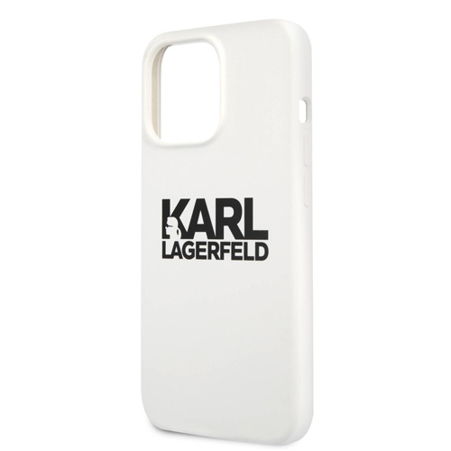 گارد سیلیکونی iPhone 13 Pro Max طرح Karl Lagerfeld مدل Stack Logo