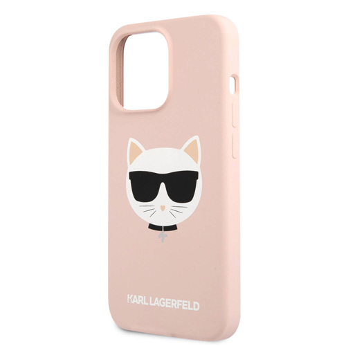 گارد سیلیکونی iPhone 13 Pro طرح Karl Lagerfeld مدل Choupette Head