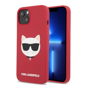 گارد سیلیکونی iPhone 13 طرح Karl Lagerfeld مدل Choupette Head