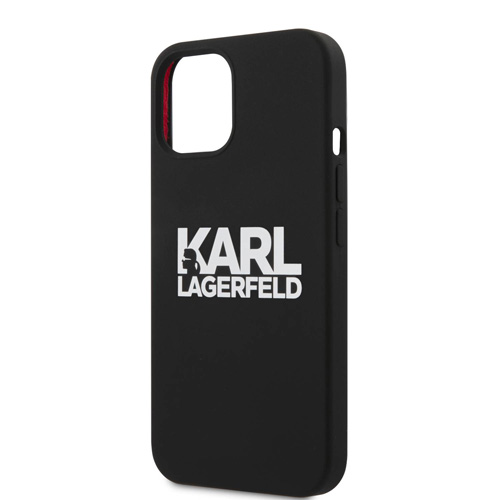 گارد سیلیکونی iPhone 13 طرح Karl Lagerfeld مدل Stack Logo
