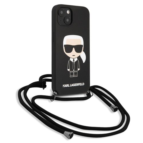 گارد سیلیکونی ضد ضربه iPhone 13 طرح Karl Lagerfeld مدل بند دار Cord Ikonik گارد سیلیکونی ضد ضربه iPhone 13 طرح Karl Lagerfeld مدل بند دار Cord Ikonik