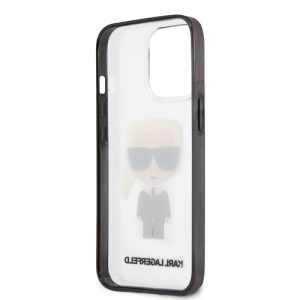 گارد شفاف iPhone 13 Pro Max طرح Karl Lagerfeld مدل With Black Outline Ikonik