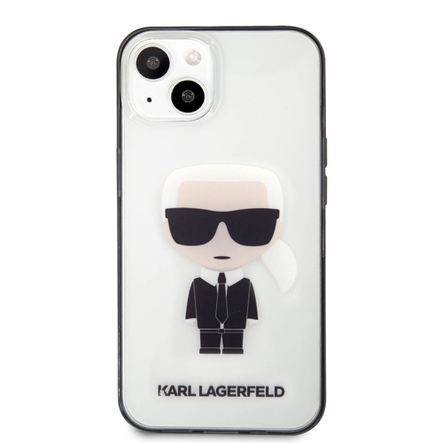 گارد شفاف iPhone 13 طرح Karl Lagerfeld مدل With Black Outline Ikonik