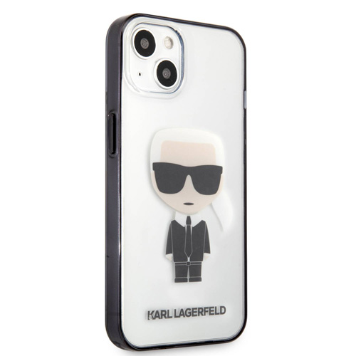 گارد شفاف iPhone 13 طرح Karl Lagerfeld مدل With Black Outline Ikonik