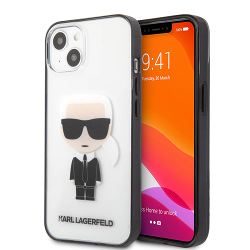 گارد شفاف iPhone 13 طرح Karl Lagerfeld مدل With Black Outline Ikonik