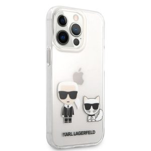 گارد شفاف ضد ضربه iPhone 13 Pro Max طرح Karl Lagerfeld مدل Ikonik Choupette