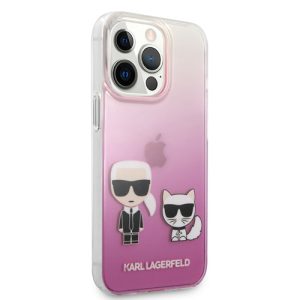 گارد شفاف ضد ضربه iPhone 13 Pro Max طرح Karl Lagerfeld مدل Ikonik Choupette